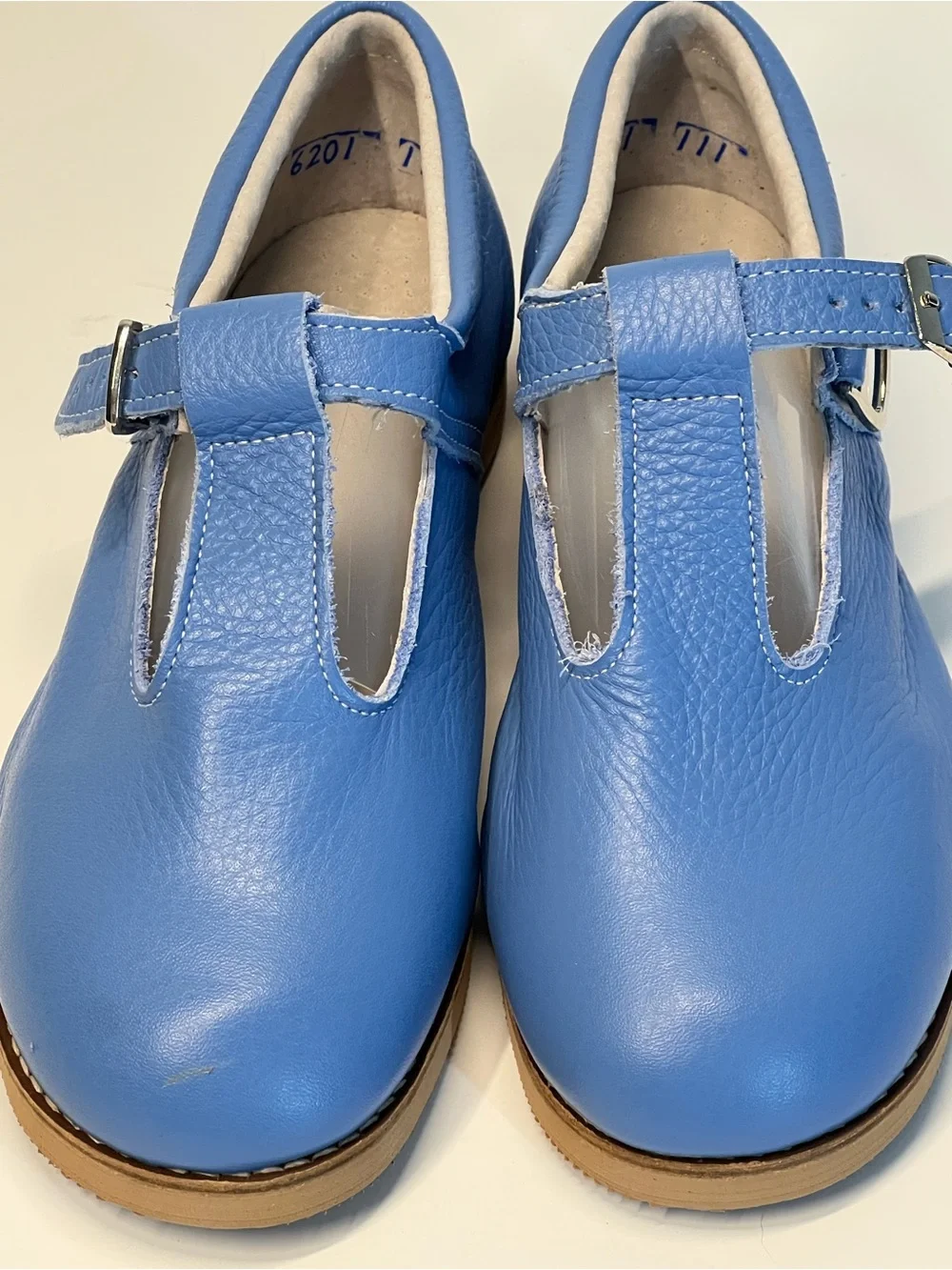 Mon Petit Blue Leather Mary Jane Shoes | Orthopedic Comfort | EU 33 (US Kids 1)